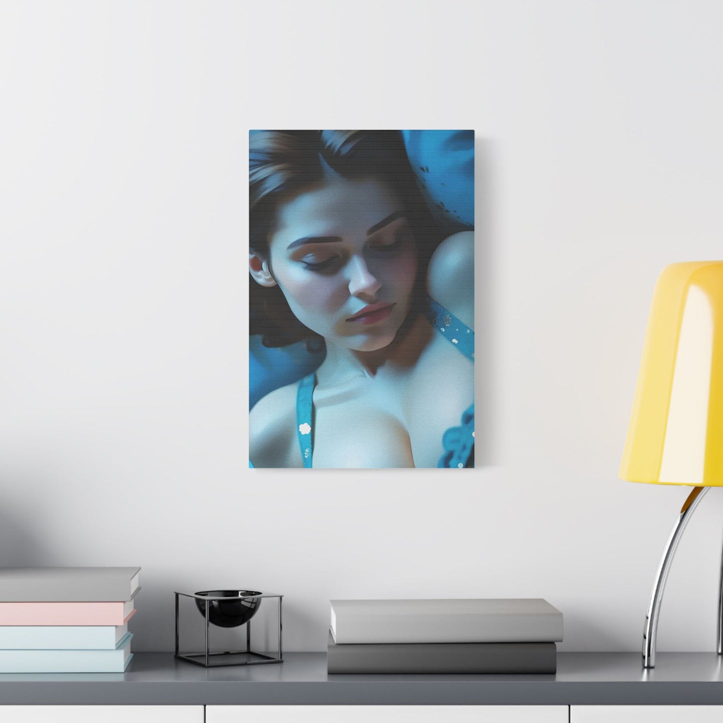 Dreamy Satin Canvas Print, Bedroom Wall Art, Feminine Decor, Gift for Her, Relaxing Artwork, Home Decor
