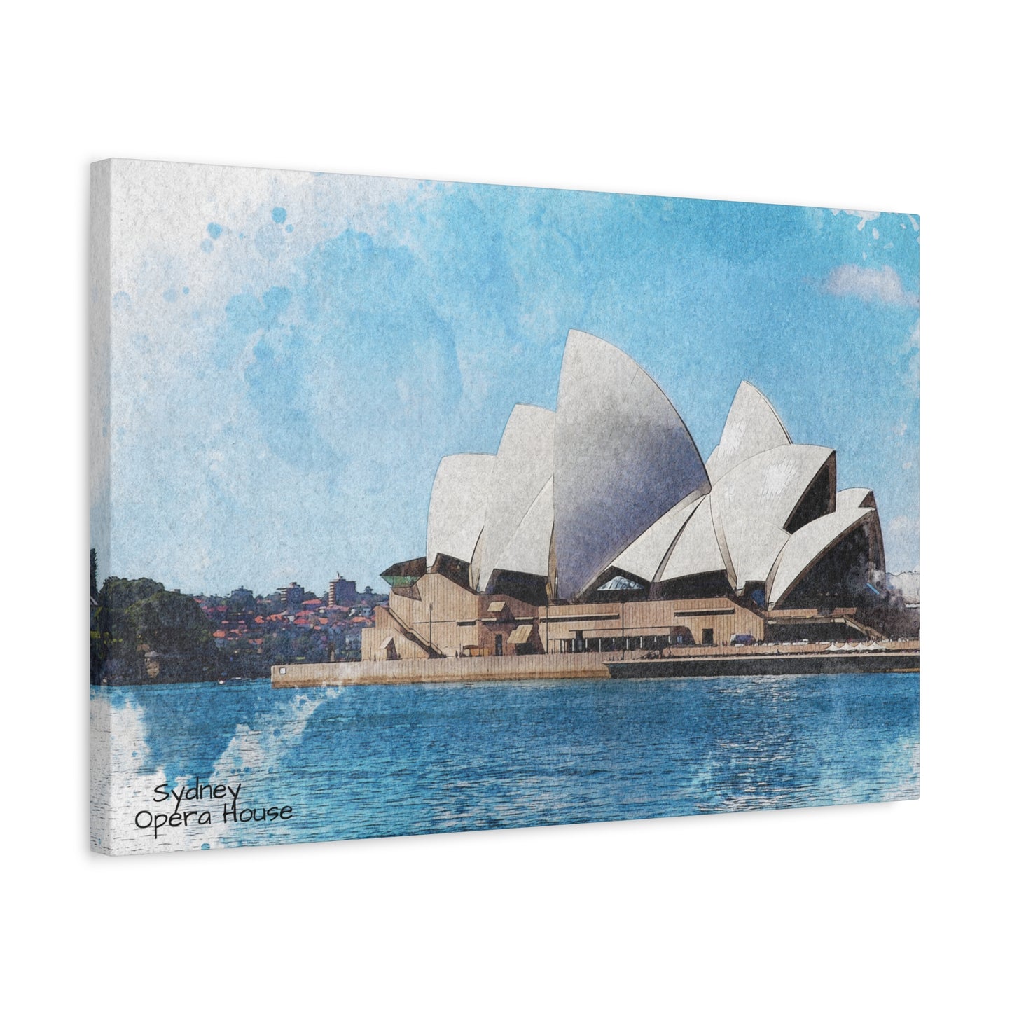 Canvas Print - Original Watercolor Print of Sydney Opera House