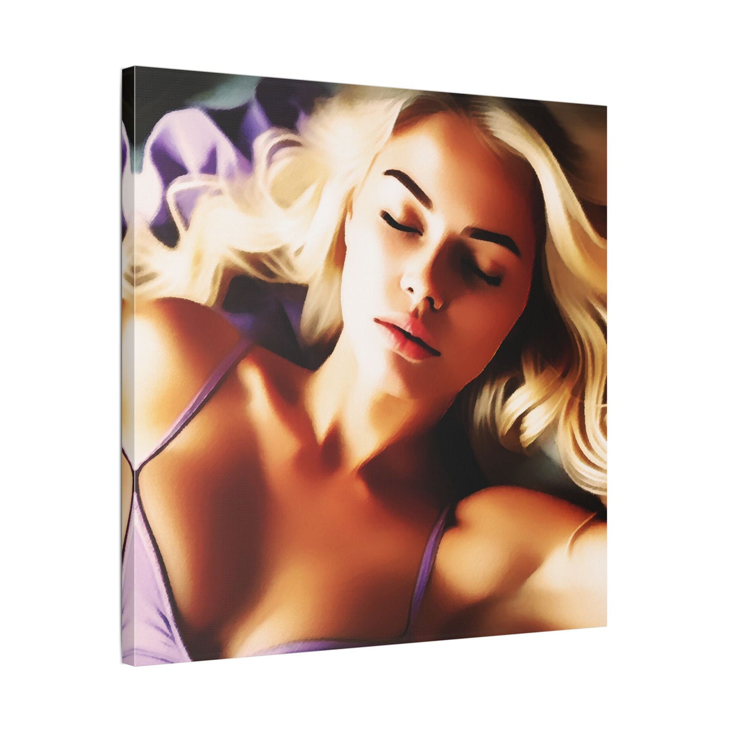 Radiant Grace β Strength in Stillness π«πΏ - Satin Canvas Art Print, Dreamy Wall Decor, Bedroom Aesthetic, Serenity Artwork, Women's Lounge Gift, Relaxing Home Decor