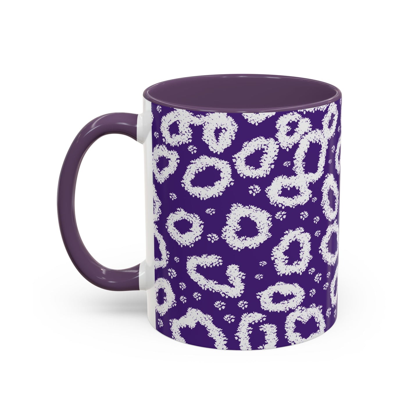 Trendy Purple Leopard Print Coffee Mug - 11 & 15oz