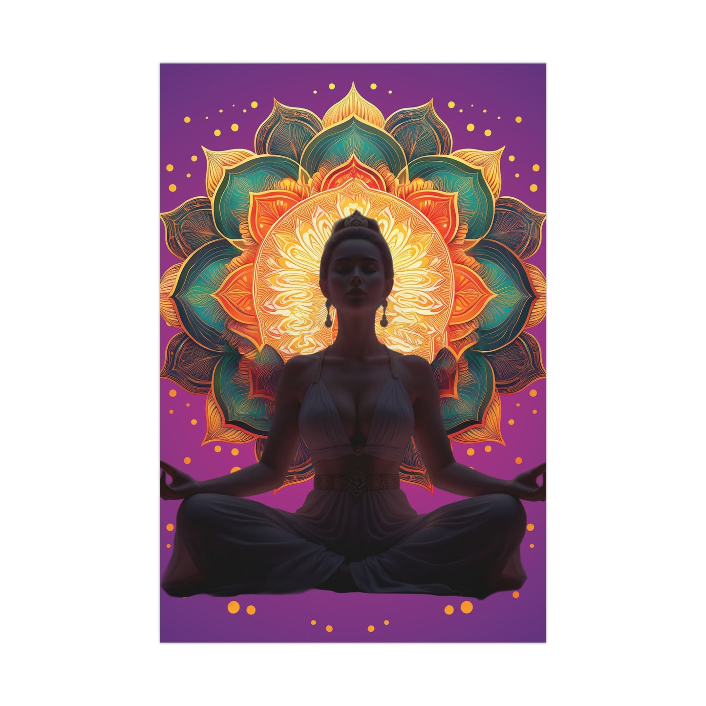 Meditation Wall Art, Spiritual Poster, Yoga Decor, Mindfulness Gift, Home Decor, Bohemian Artwork