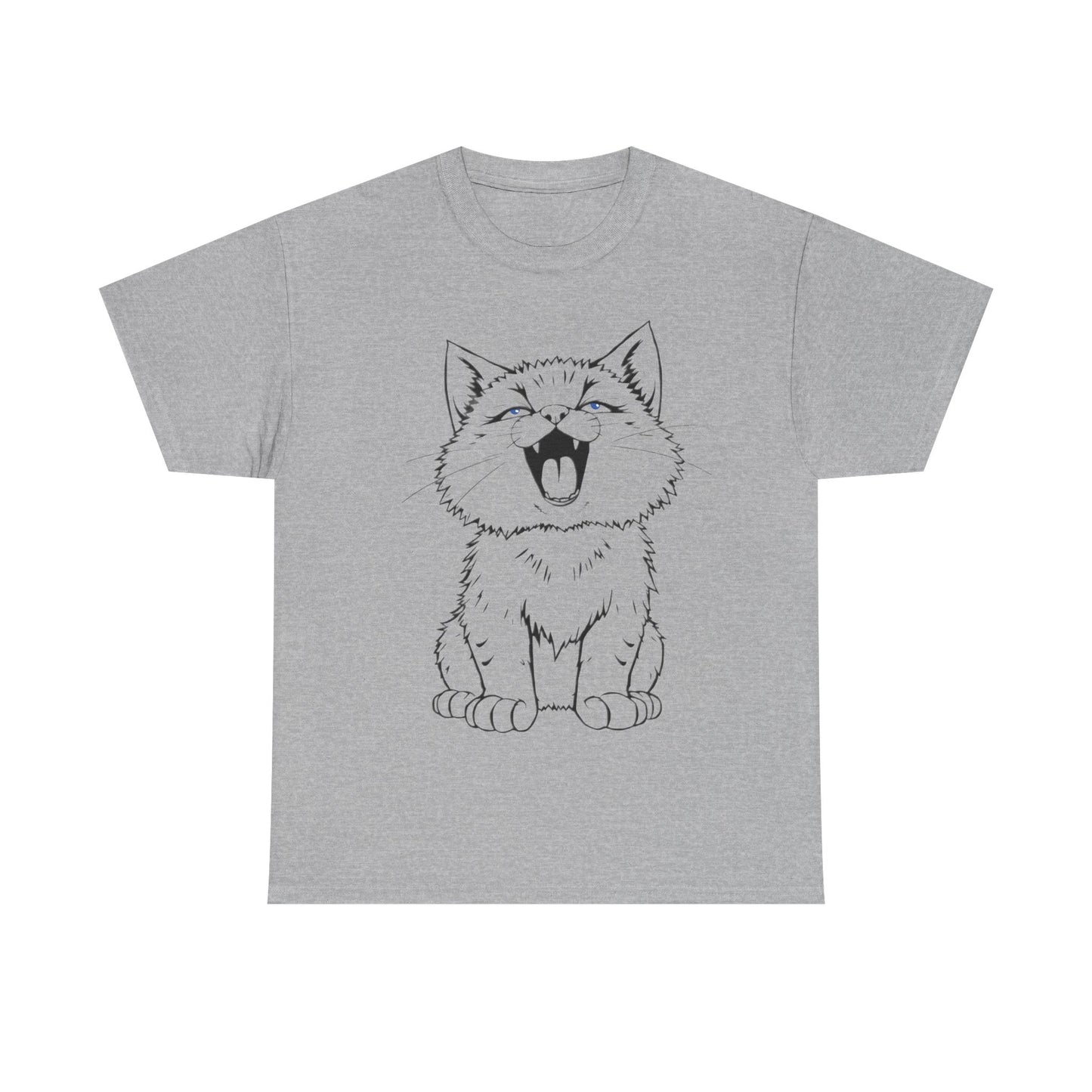 Cute Cat Design Unisex Heavy Cotton Tee, Soft Cotton Shirt, Animal Lover Gift, Funny Pet Tee, Everyday Casual Wear