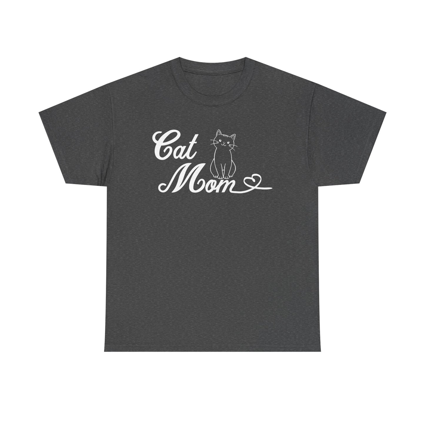 Cat Mom Unisex Heavy Cotton Tee - Perfect Gift for Cat Lovers