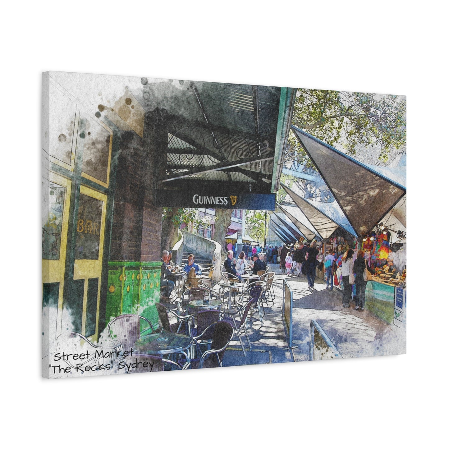 Canvas Print - Street Market in The Rocks area of Sydney