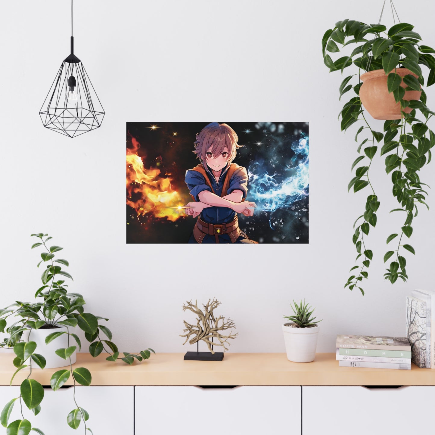 Elemental Magic Matte Poster | Fantasy Art Wall Decor for Gamers & Anime Fans