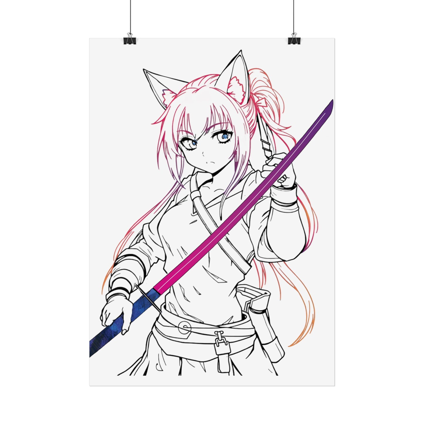 Anime Character Art Poster, Kawaii Decor, Wall Art Print, Gift for Otaku, Room Decoration, Unique Art for Anime Fans