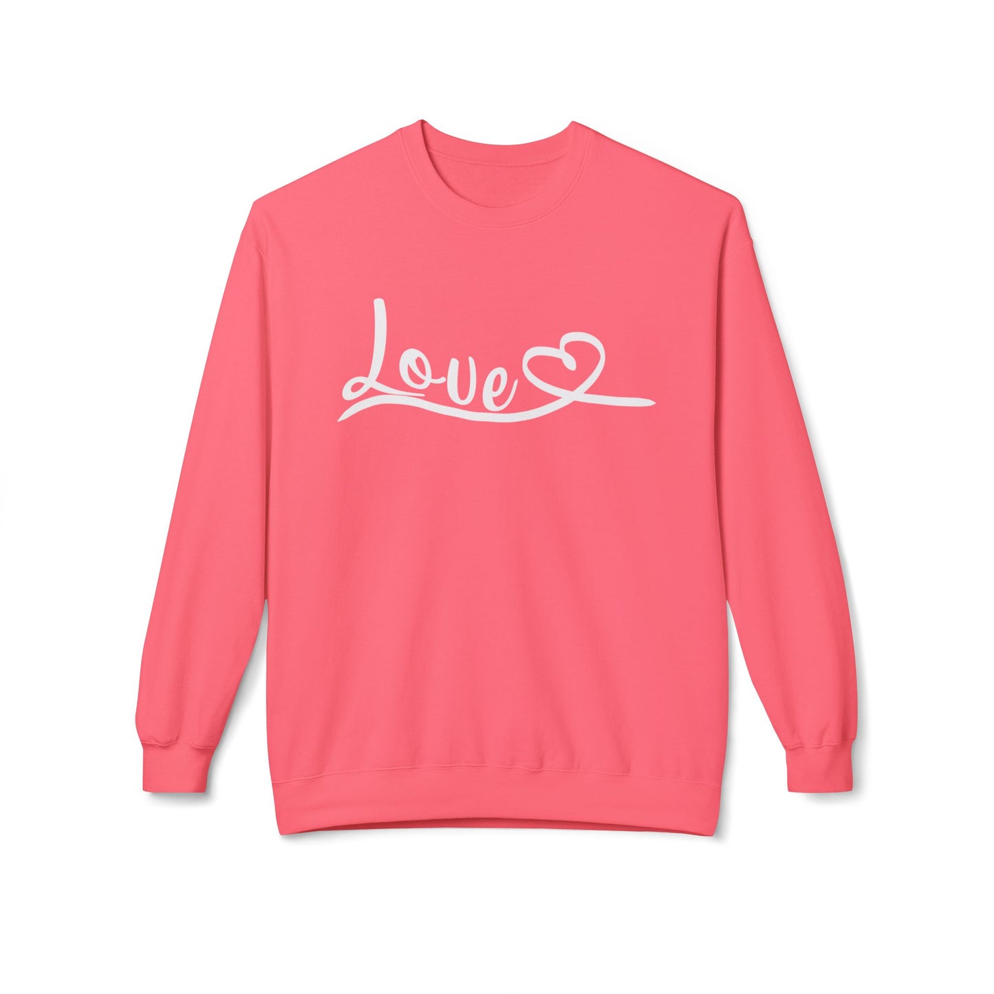 'Love' in Every Thread (Golden Logo) - Unisex Fleece Sweatshirt - Cozy & Stylish