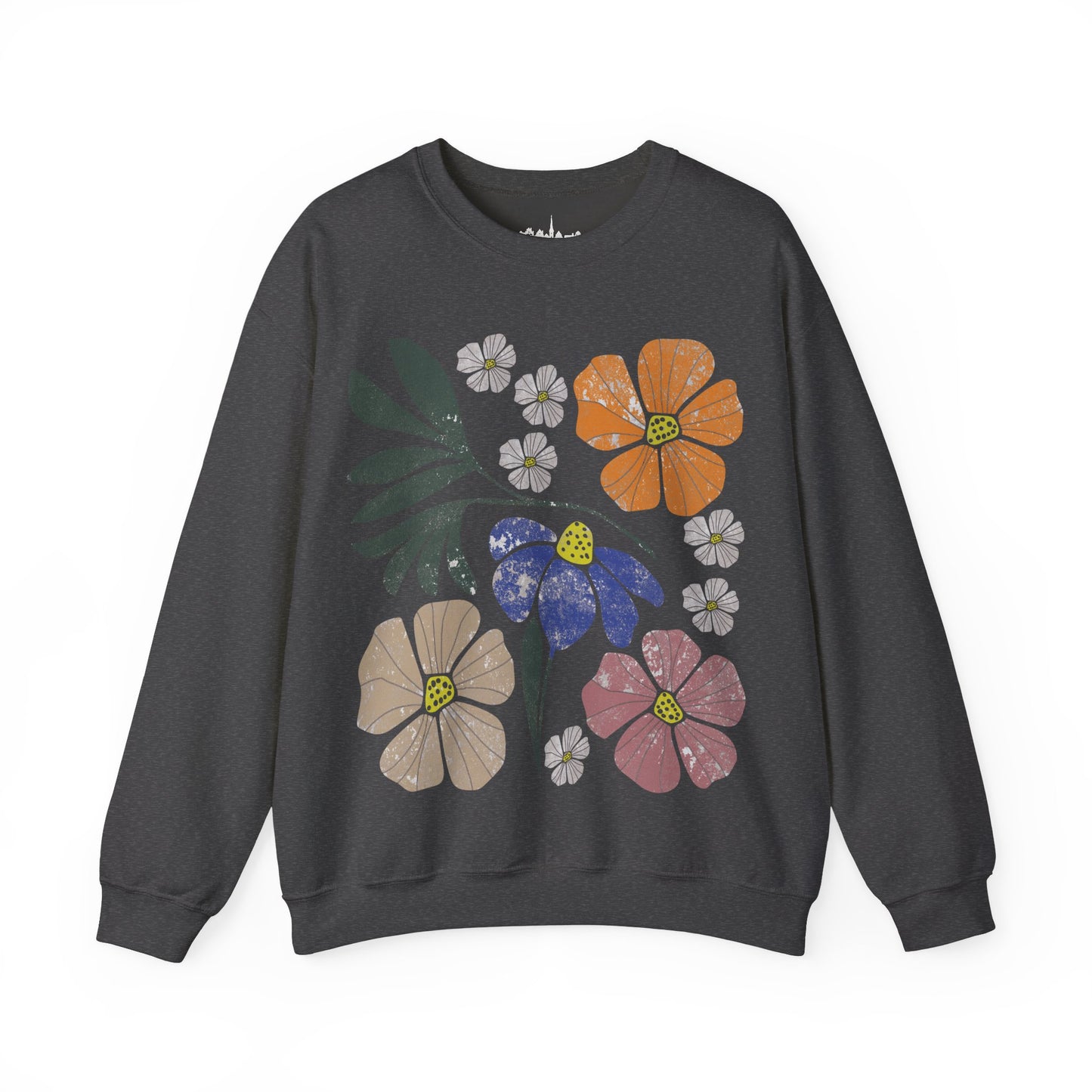 Boho / Retro Flower Crewneck Sweatshirt