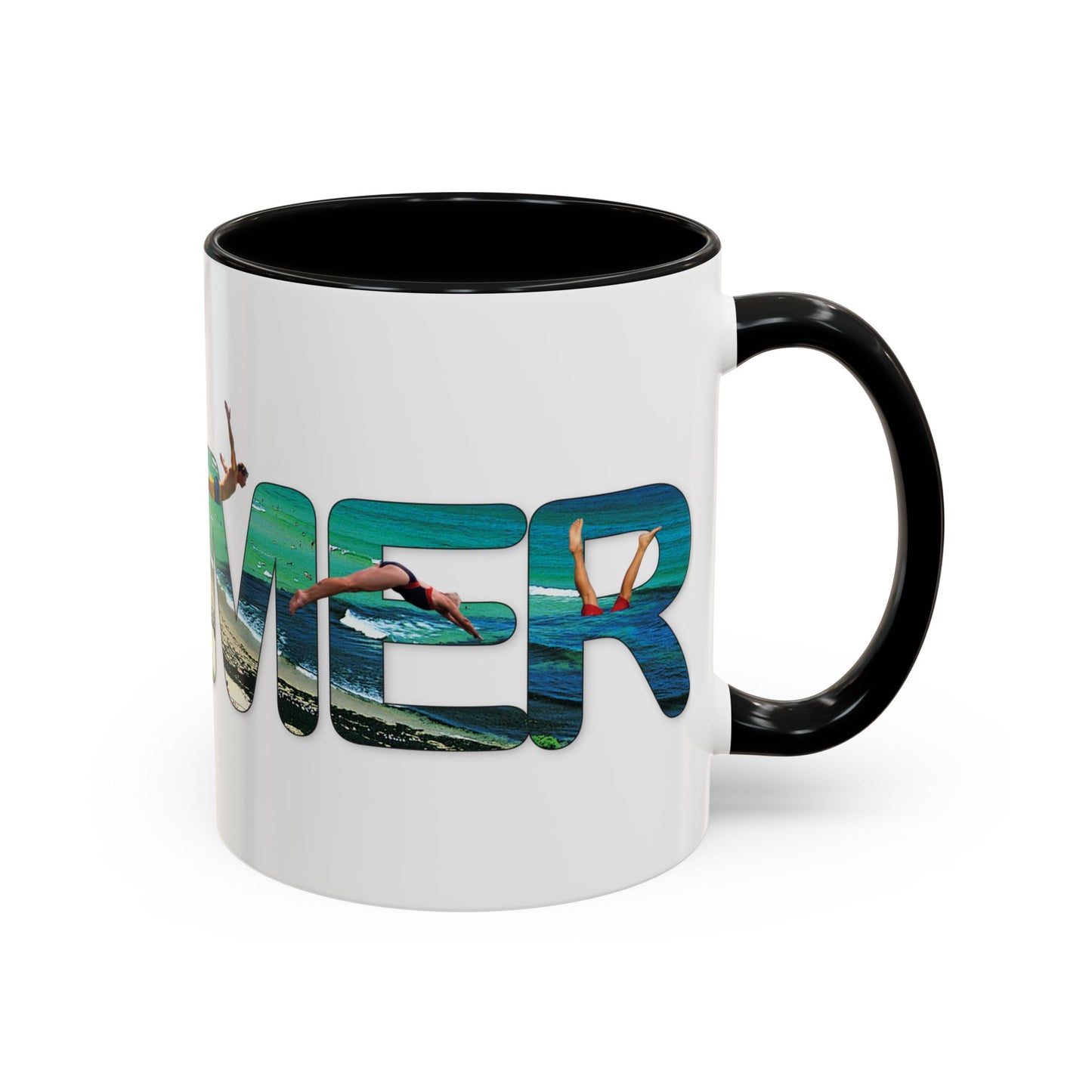 Summer Vibes Accent Coffee Mug - 11oz & 15oz - Perfect for Beach Lovers