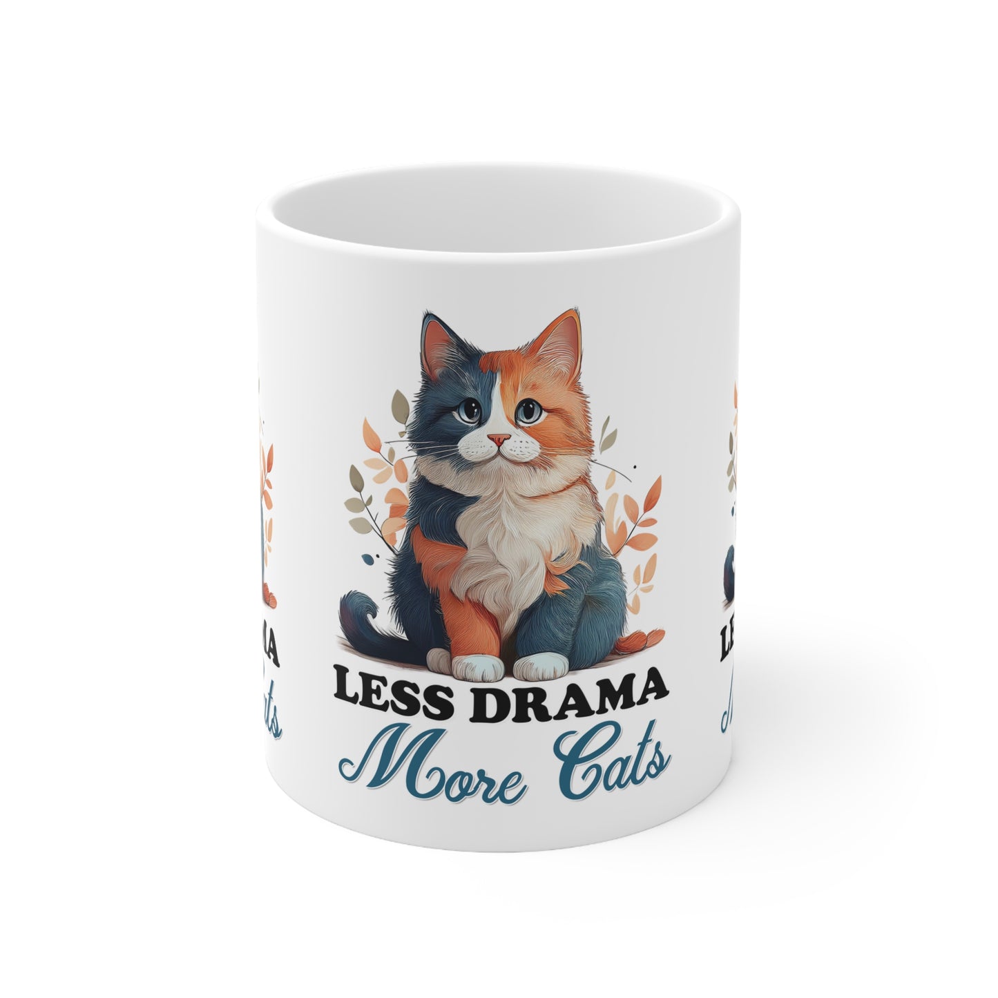Less Drama, More Cats – Purrfect Peace in Style 🐾✨ - Fun Cat-Themed Coffee Mug, Less Drama More Cats - Perfect for Cat Lovers, Gift for Pet Owners, Animal Lover's Present, Coffee Lovers' Mug