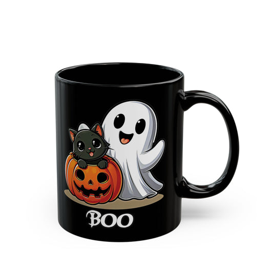 Spooky Smiles & Cozy Vibes – Halloween Boo Pumpkin Ghost Cat Edition - Halloween Themed Black Mug with Cute Ghost and Cat Design, Perfect for Spooky Season, Fall Parties, Trick or Treat Mugs, Halloween [...]