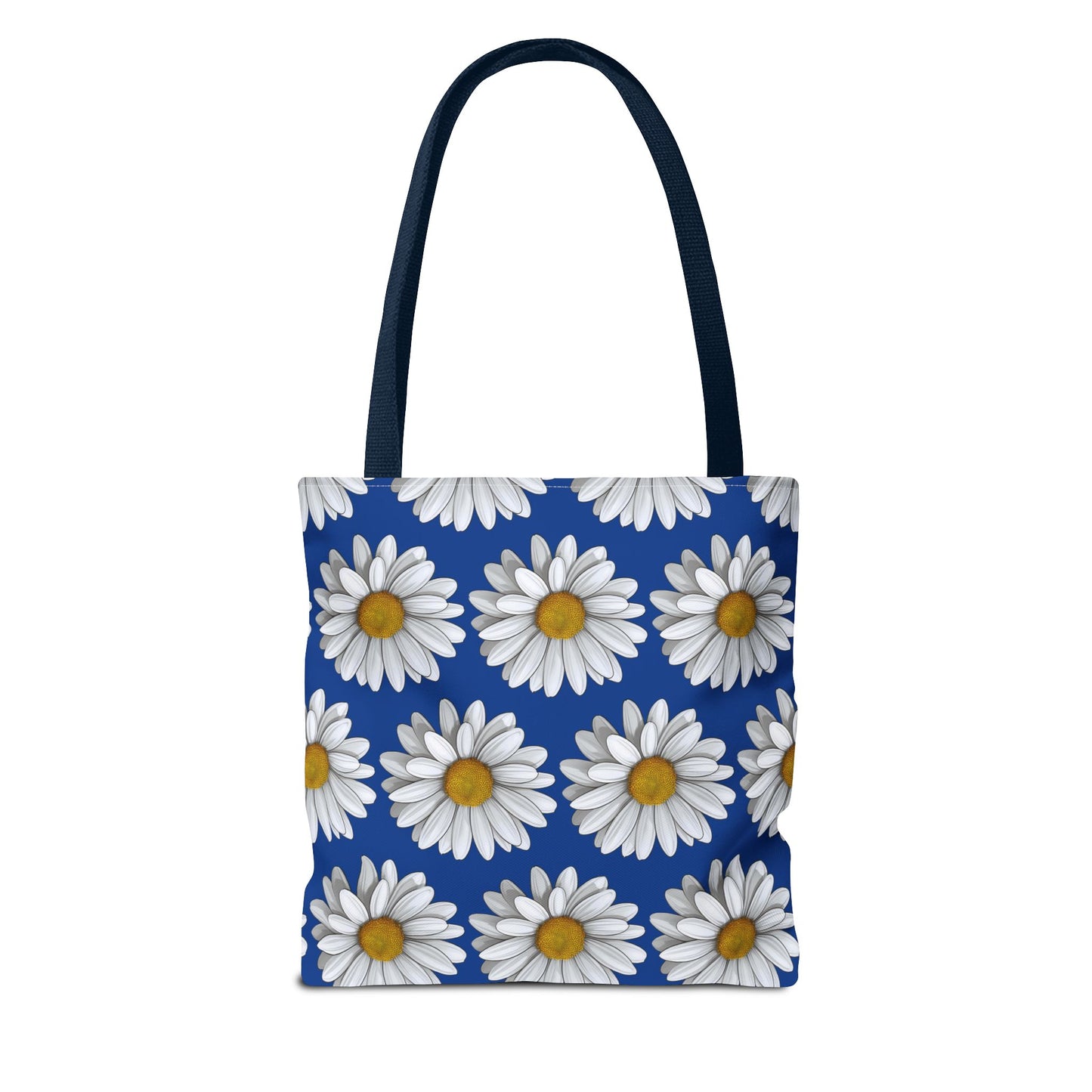 Daisy Tote Bag - White Floral Design Summer Fashion Accessory