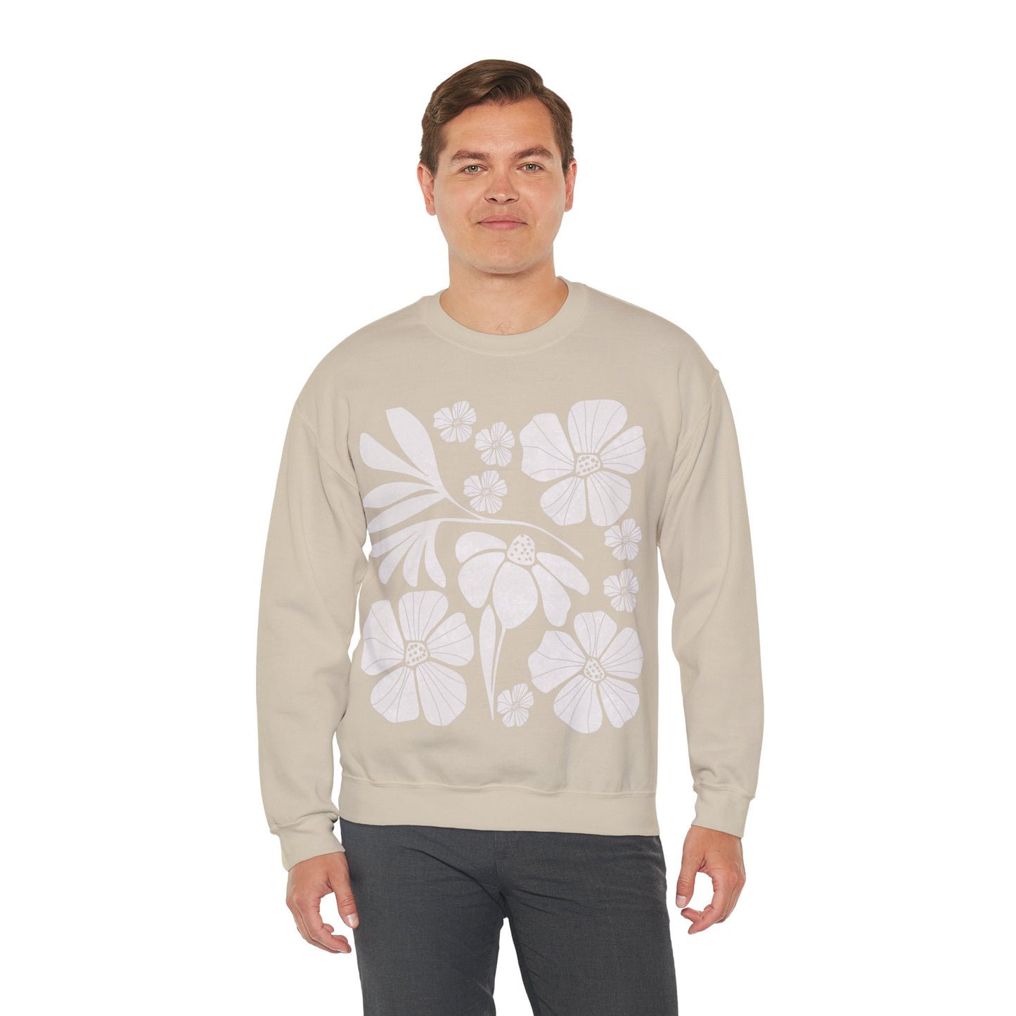 Boho Flower Crewneck Sweatshirt