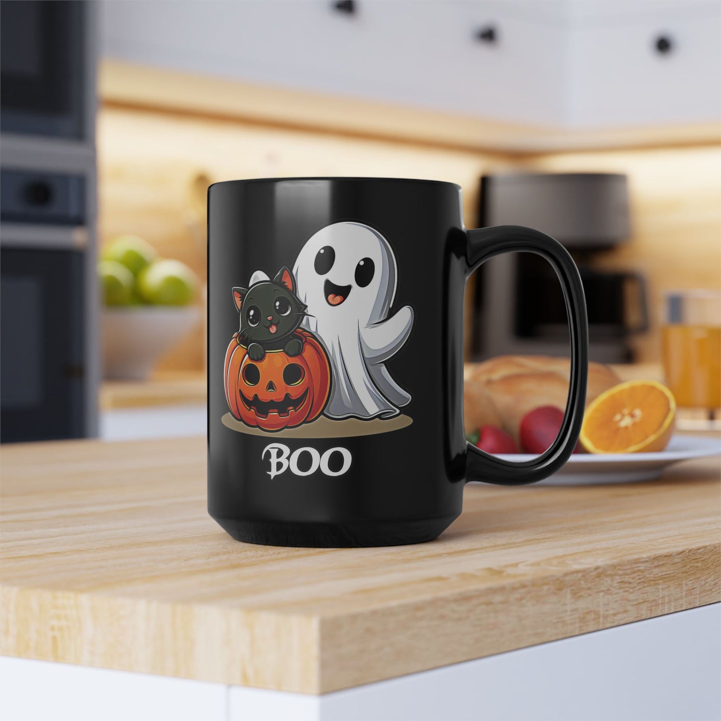 Spooky Smiles & Cozy Vibes – Halloween Boo Pumpkin Ghost Cat Edition - Halloween Themed Black Mug with Cute Ghost and Cat Design, Perfect for Spooky Season, Fall Parties, Trick or Treat Mugs, Halloween [...]