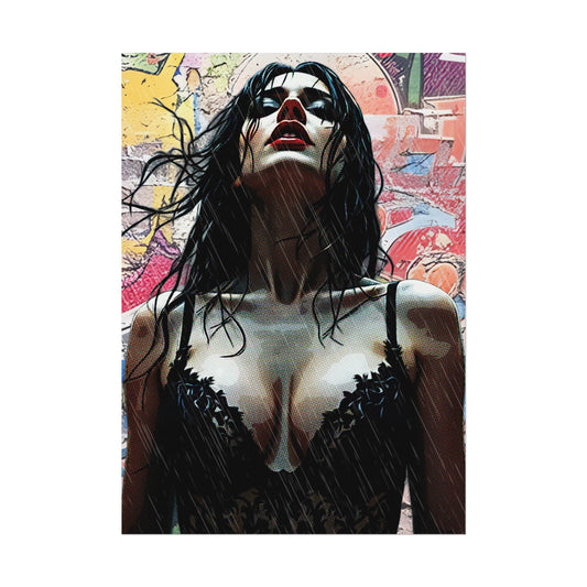 Rise Through the Storm: A Bold Expression of Strength, Passion, and Resilience in the Rain - Bold Art Rolled Posters, Wall Decor, Unique Gift, Home Aesthetic, Modern Art Print, Gallery Wall, Bedroom Decor