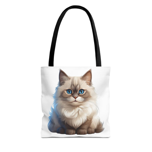 Ragdoll Cuteness Cat Illustration Tote Bag - Perfect for Pet Lovers