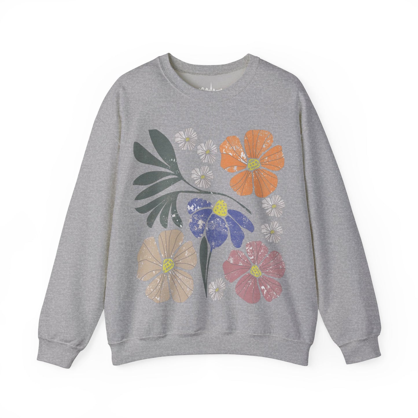 Boho / Retro Flower Crewneck Sweatshirt