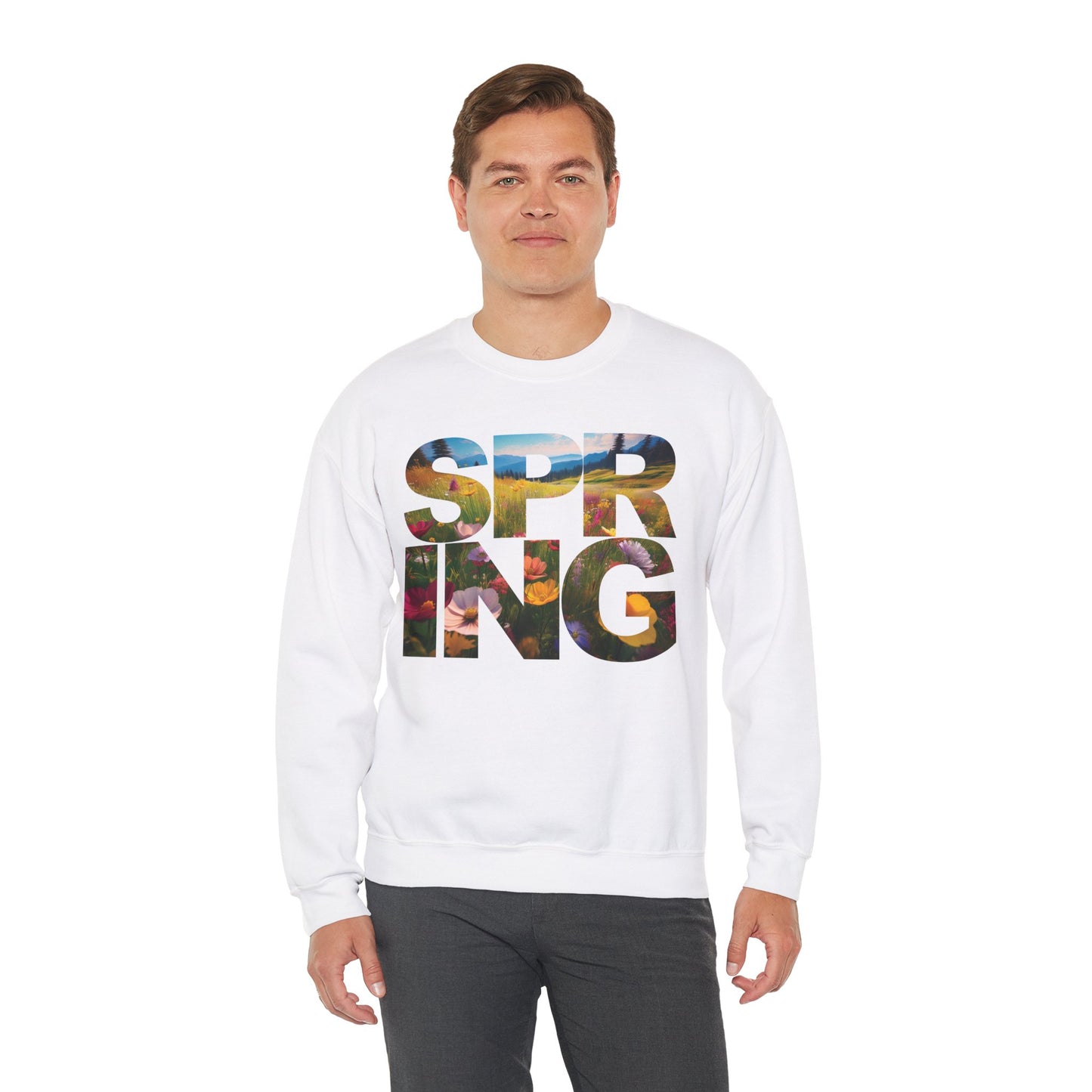 Spring Meadow Flower Design - Crewneck Sweatshirt