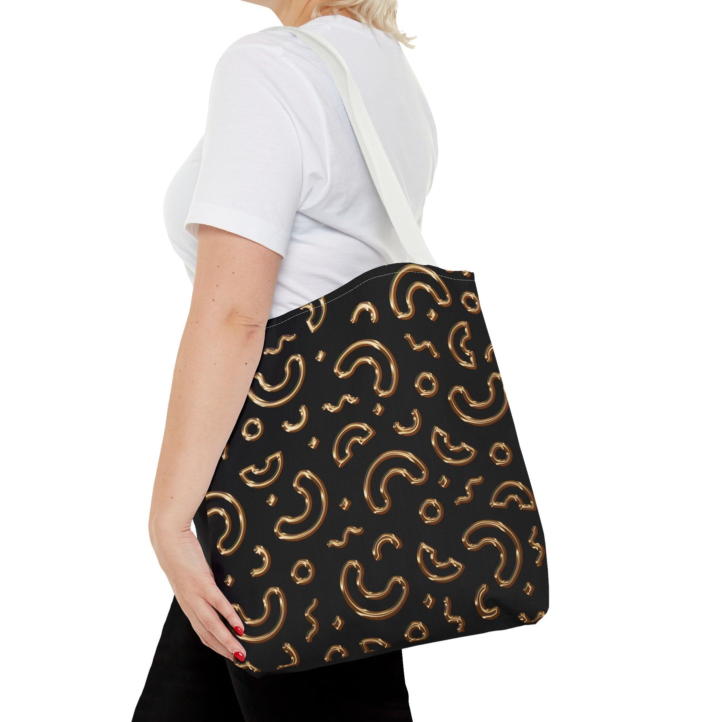 Gold Abstract Pattern Tote Bag - Stylish & Functional Everyday Accessory
