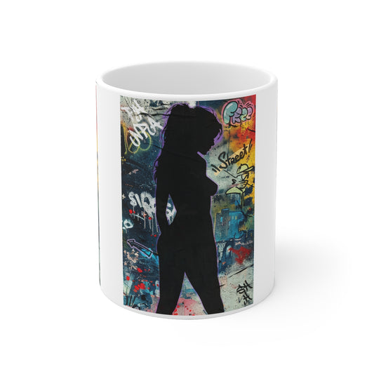 Urban Graffiti Ceramic Mug | Stylish Coffee Cup, Unique Gift for Art Lovers, Street Art, Home Decor, Birthday Present