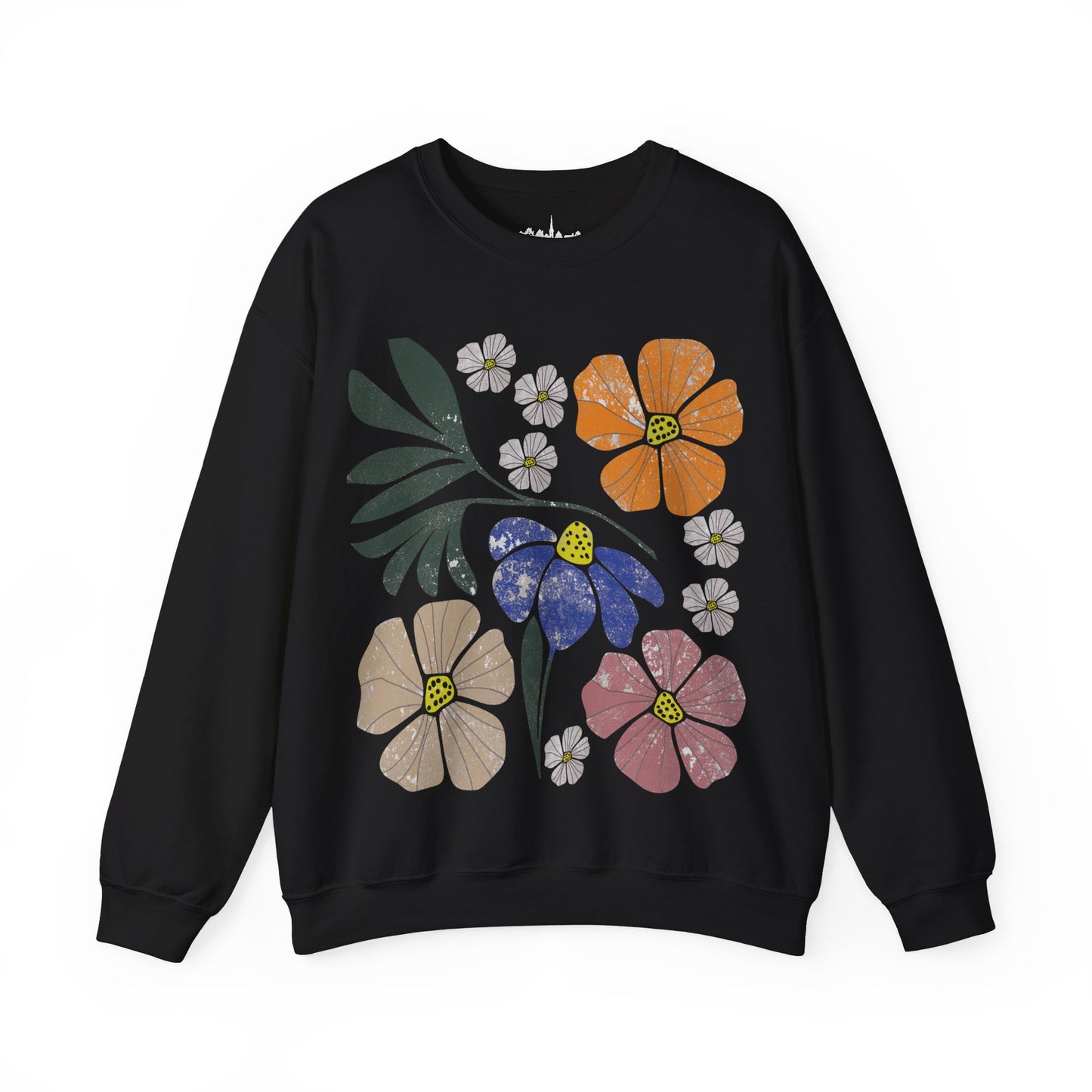Boho / Retro Flower Crewneck Sweatshirt