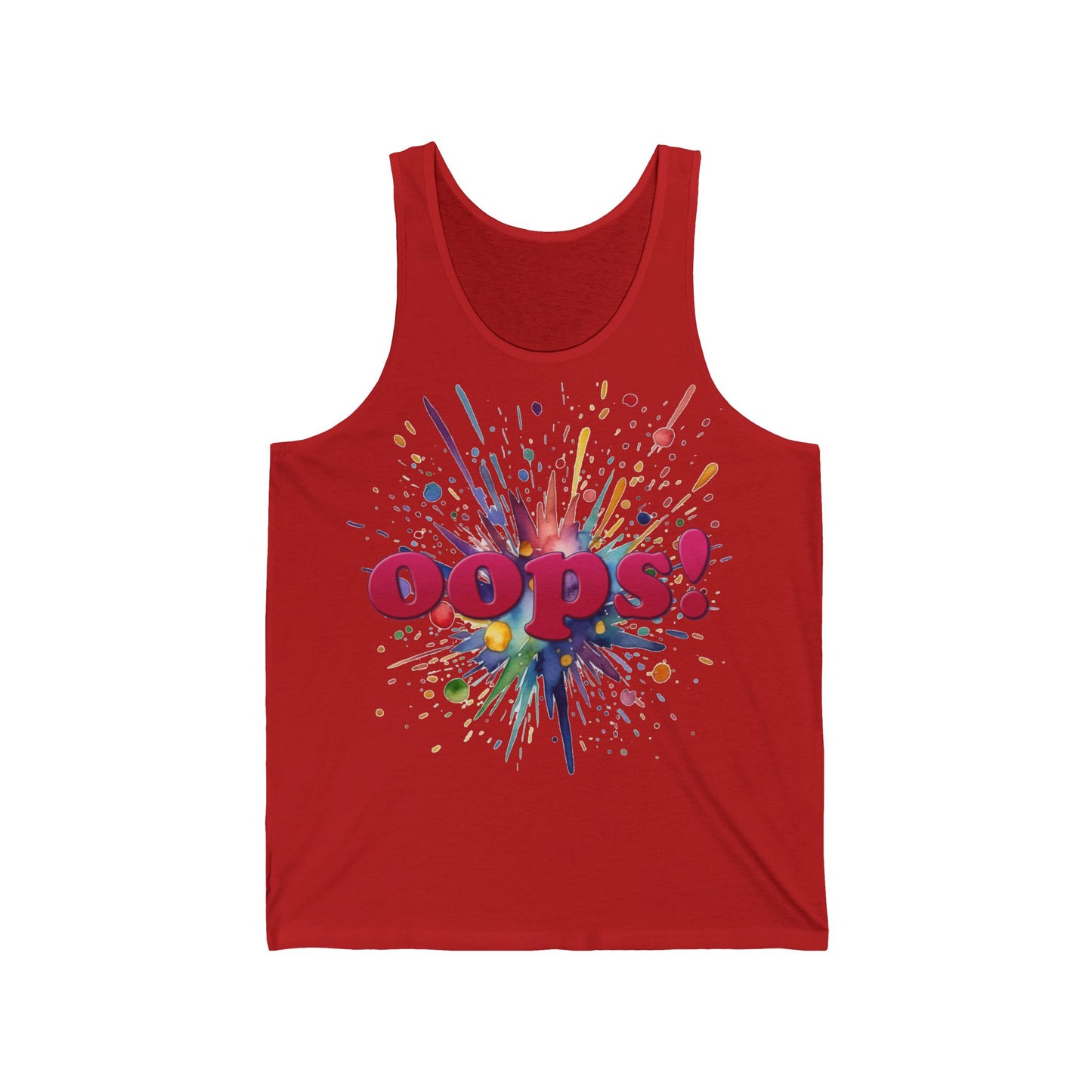 Unisex Jersey Tank - Oops! Bursting with Fun Tank Tops