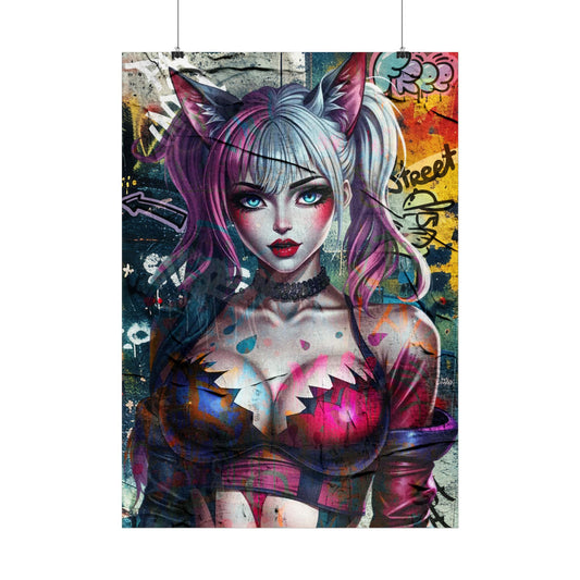 Street Art Poster, Urban Wall Decor, Colorful Graphic Print, Gift for Art Lovers, Modern Home Aesthetic, Trendy Room Decoration
