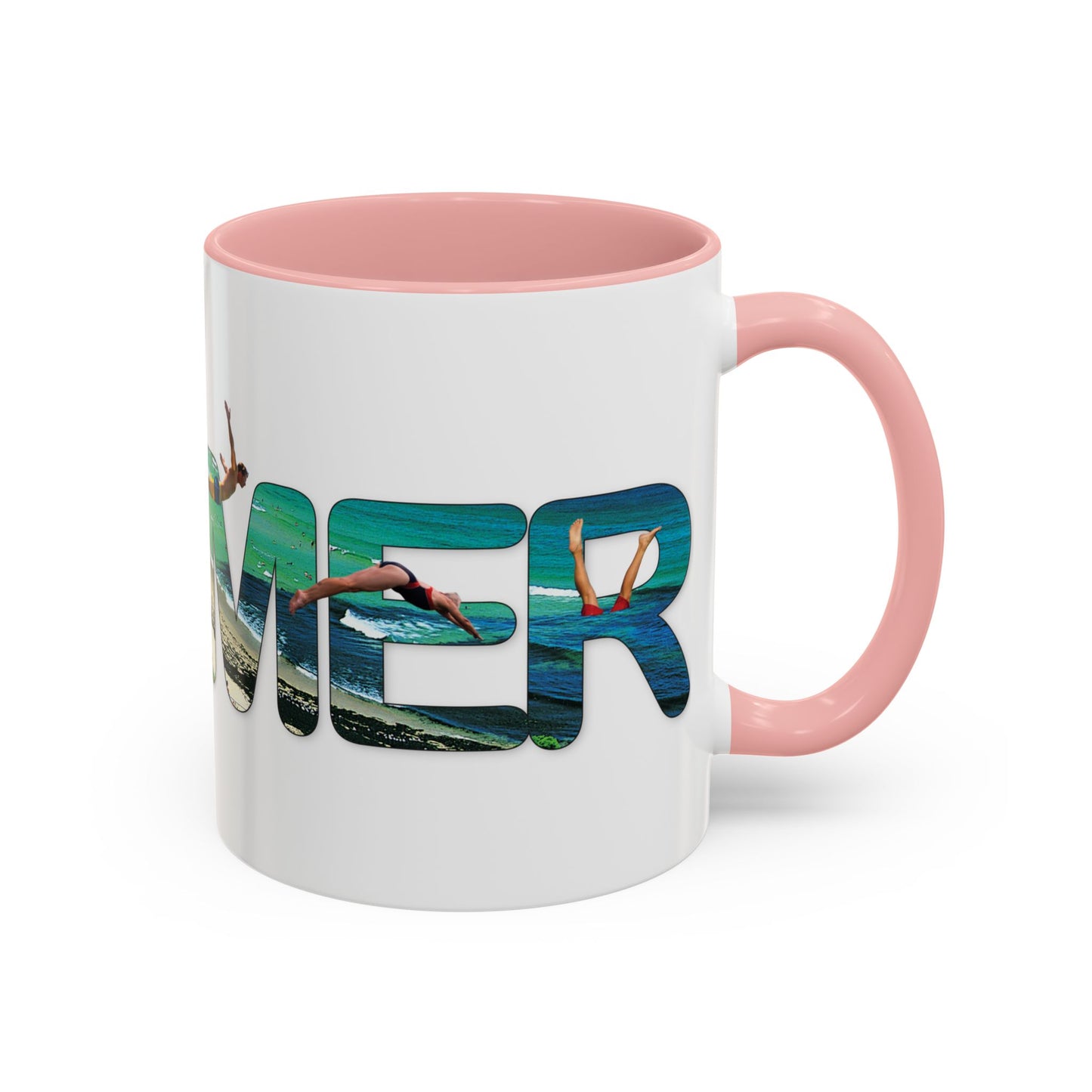 Summer Vibes Accent Coffee Mug - 11oz & 15oz - Perfect for Beach Lovers