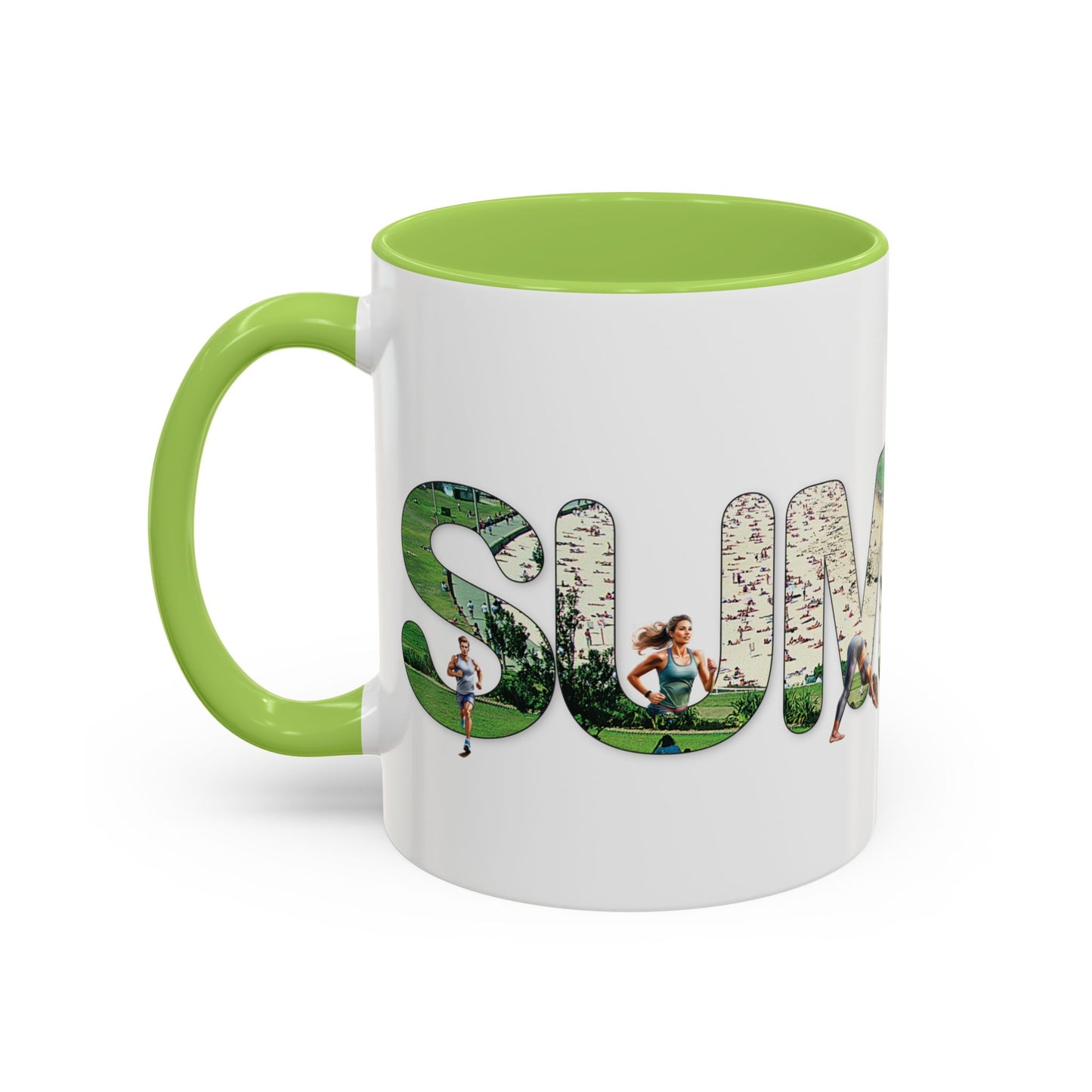 Summer Vibes Accent Coffee Mug - 11oz & 15oz - Perfect for Beach Lovers