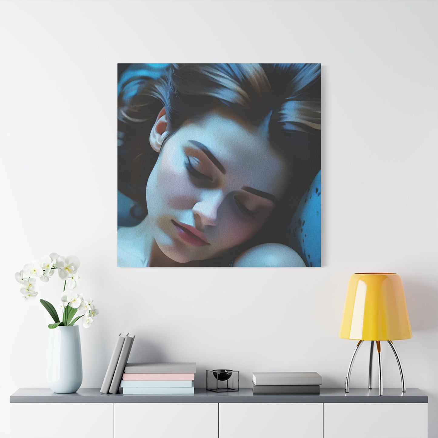 Dreamy Satin Canvas Print, Bedroom Wall Art, Feminine Decor, Gift for Her, Relaxing Artwork, Home Decor