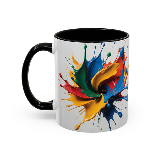 Coffee Mug: Splash of Joy Color Explosion Abstract Art Design
