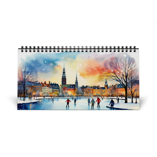 Desk Calendar Copenhagen Seasons 2025 Grid