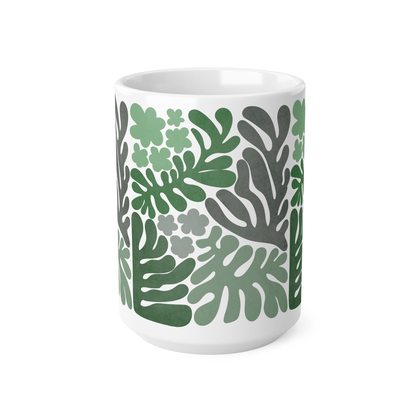 Mug -  Boho, Retro Leaf Ceramic Coffee Cups, 11oz, 15oz