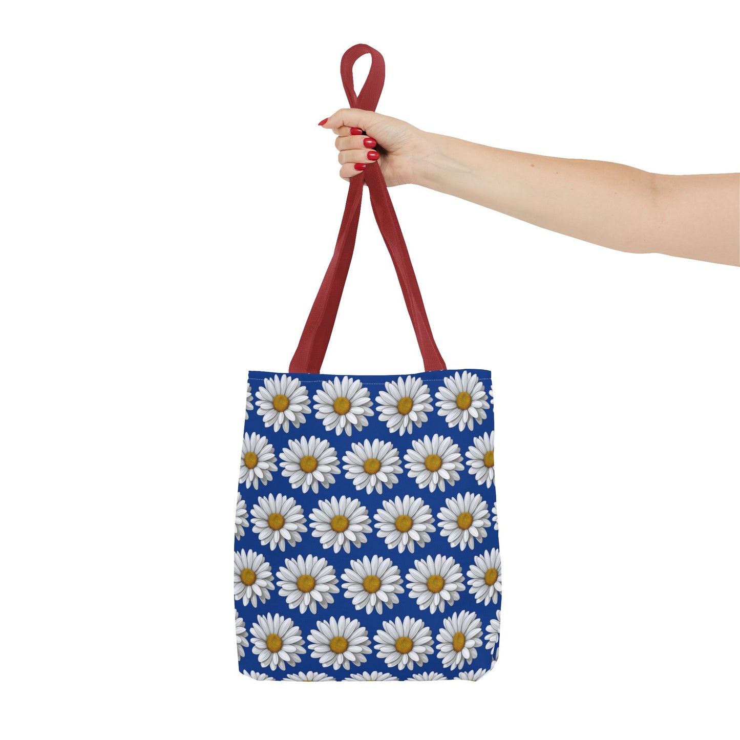 Daisy Tote Bag - White Floral Pattern Summer Fashion Accessory