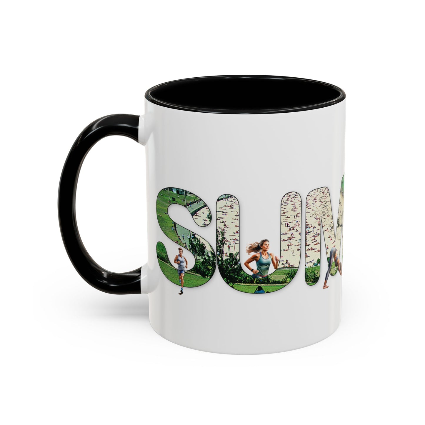 Summer Vibes Accent Coffee Mug - 11oz & 15oz - Perfect for Beach Lovers