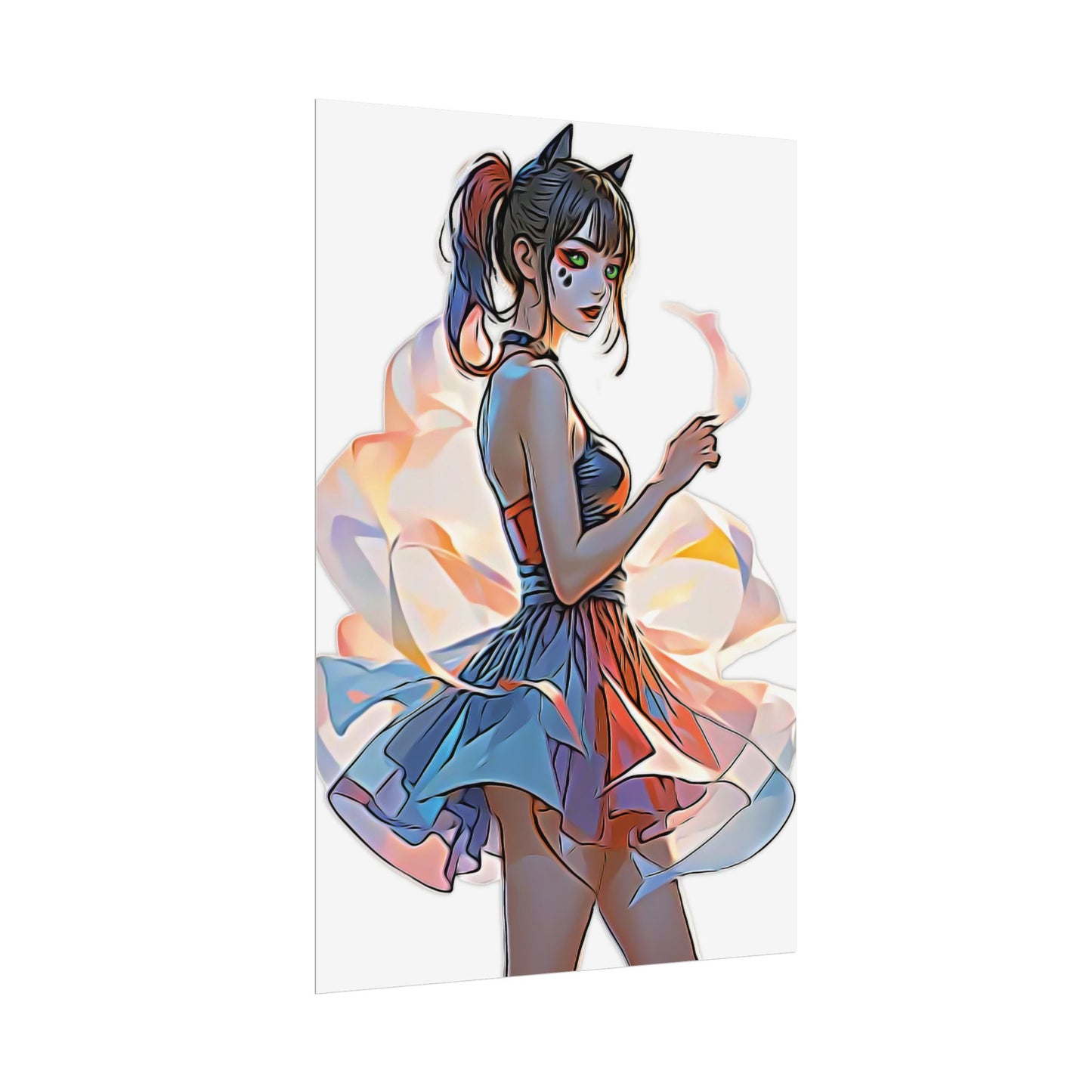 ✨Moonlit Grace: Anime Catgirl Aura for Casual Wear, Posters, Mugs and much more - Vibrant Art Print, Aesthetic Wall Decor, Stylish Home Decor, Unique Gift, Anime Inspired Art, Perfect for Any Room