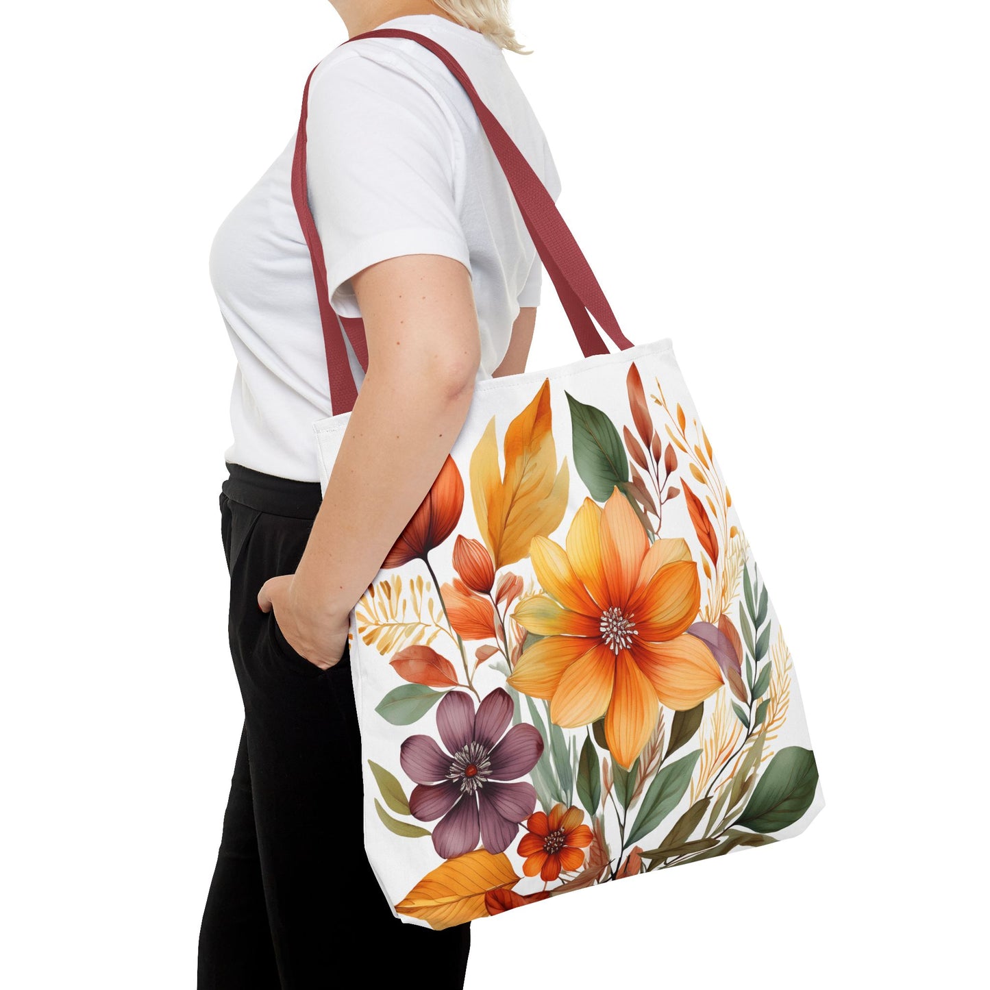 Boho Flowers 2 Tote Bag - Retro Vintage Style