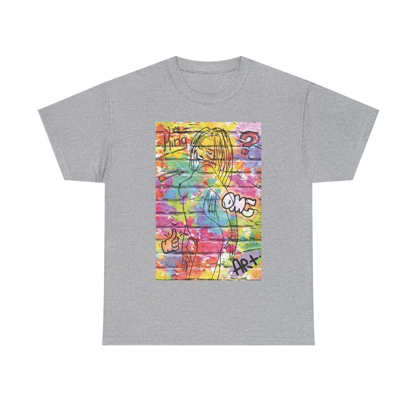 Vibrant Graffiti Muse – Bold Pop Art of Color, Confidence, and Free-Spirited Urban Expression - Colorful Artistic Unisex Tee, Vibrant Cotton T-Shirt for Art Lovers, Unique Casual Wear, Gift for Friends, Summer Fashion