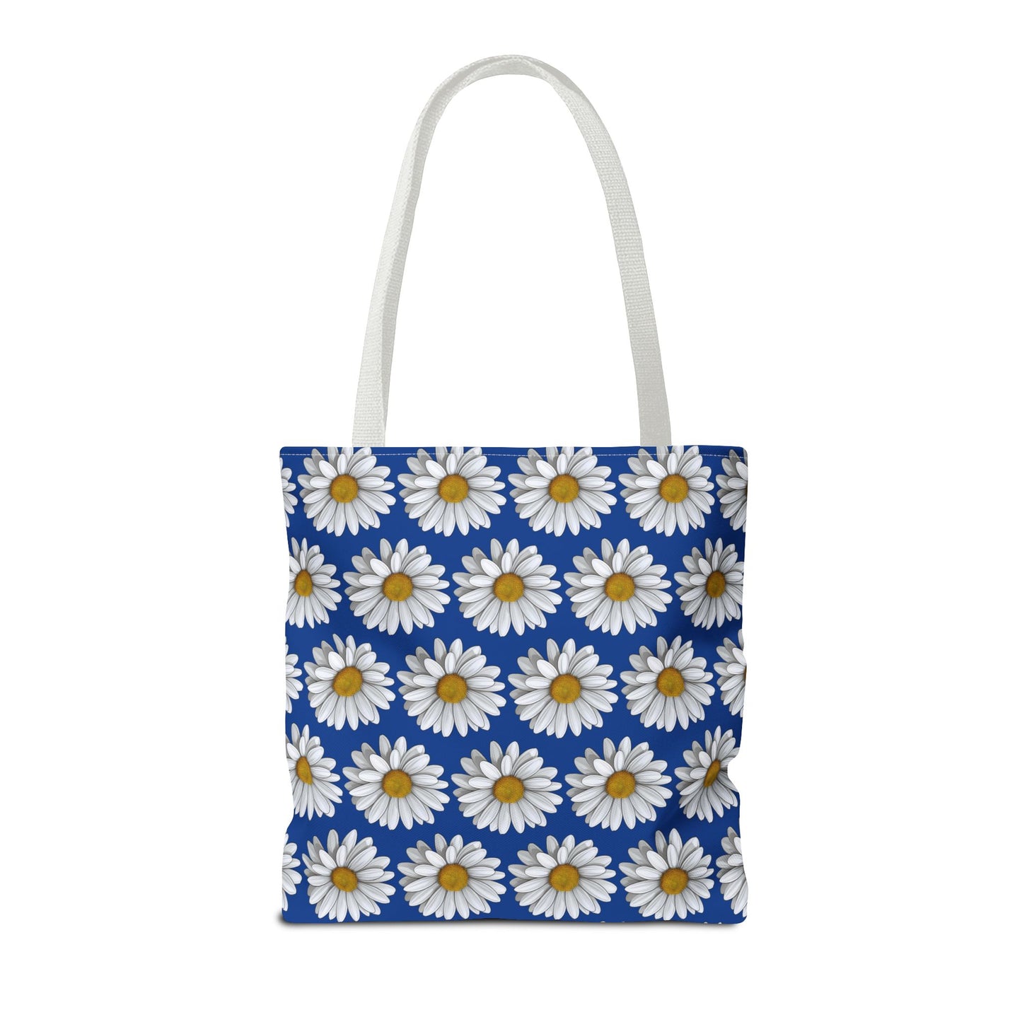 Daisy Tote Bag - White Floral Pattern Summer Fashion Accessory