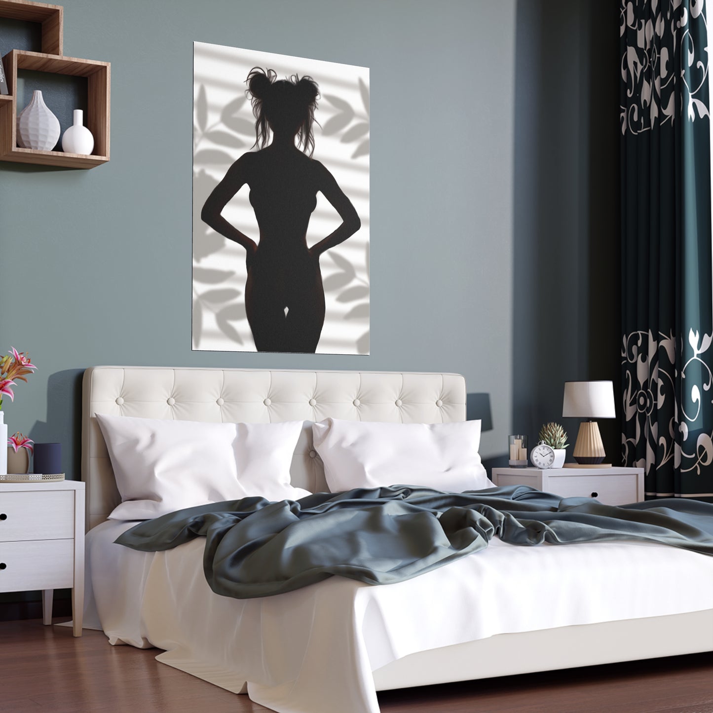 "Roxie" Confident Woman Silhouette Art Print - Empowerment Wall Decor - Silhouette Poster