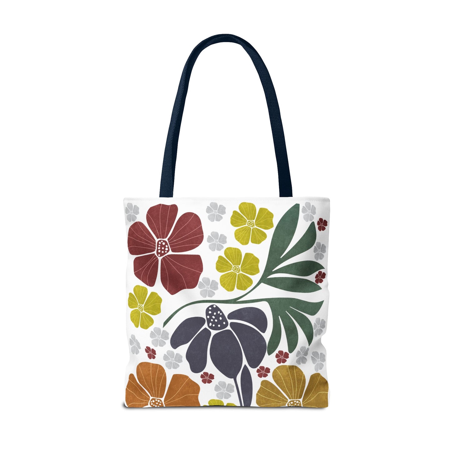 Boho Flowers Tote Bag - Retro Vintage Style