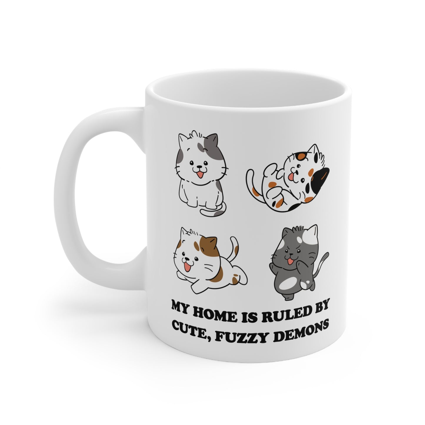 Cute Fuzzy Demons Coffee Mug | 11oz & 15oz | Perfect Gift for Cat Lovers