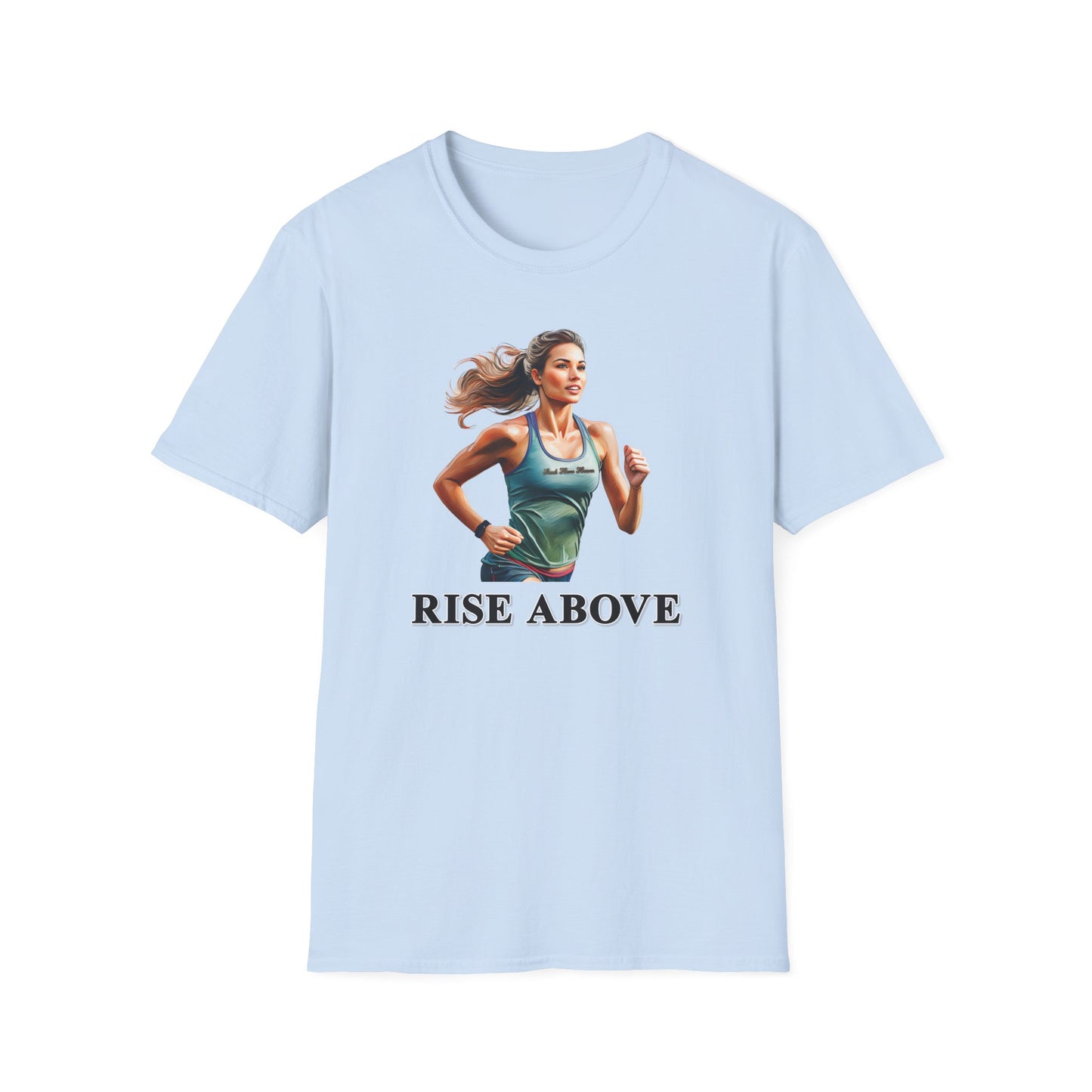 'Rise Above' Inspirational Unisex Softstyle T-Shirt