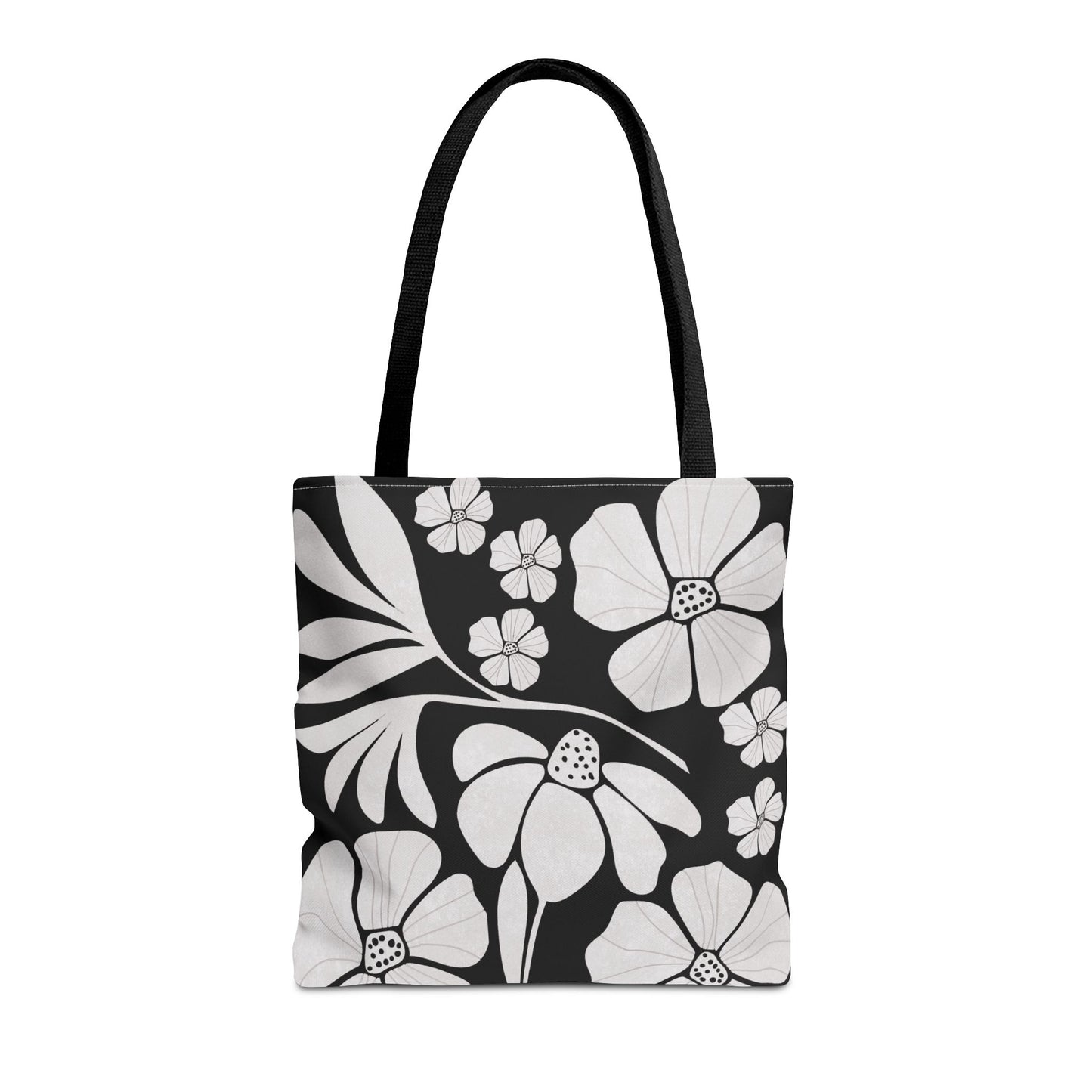 Boho Flowers Tote Bag - Retro Vintage Style