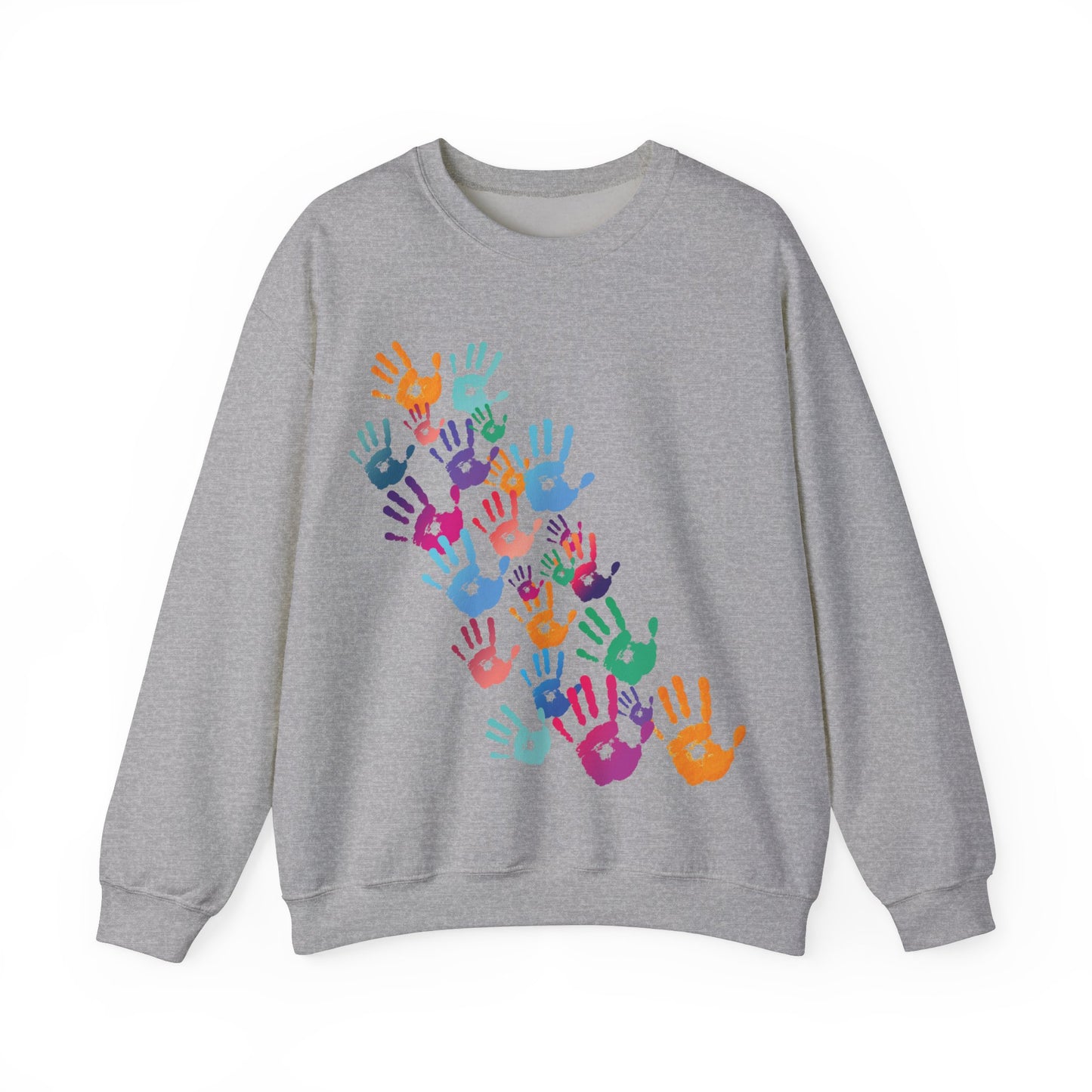 Colorful Handprints Unisex Heavy Blend™ Crewneck Sweatshirt