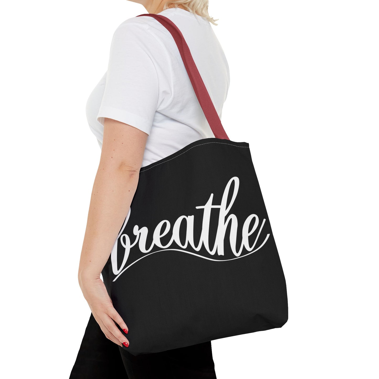 Inspirational 'Breathe' Tote Bag - Motivational Everyday Carry