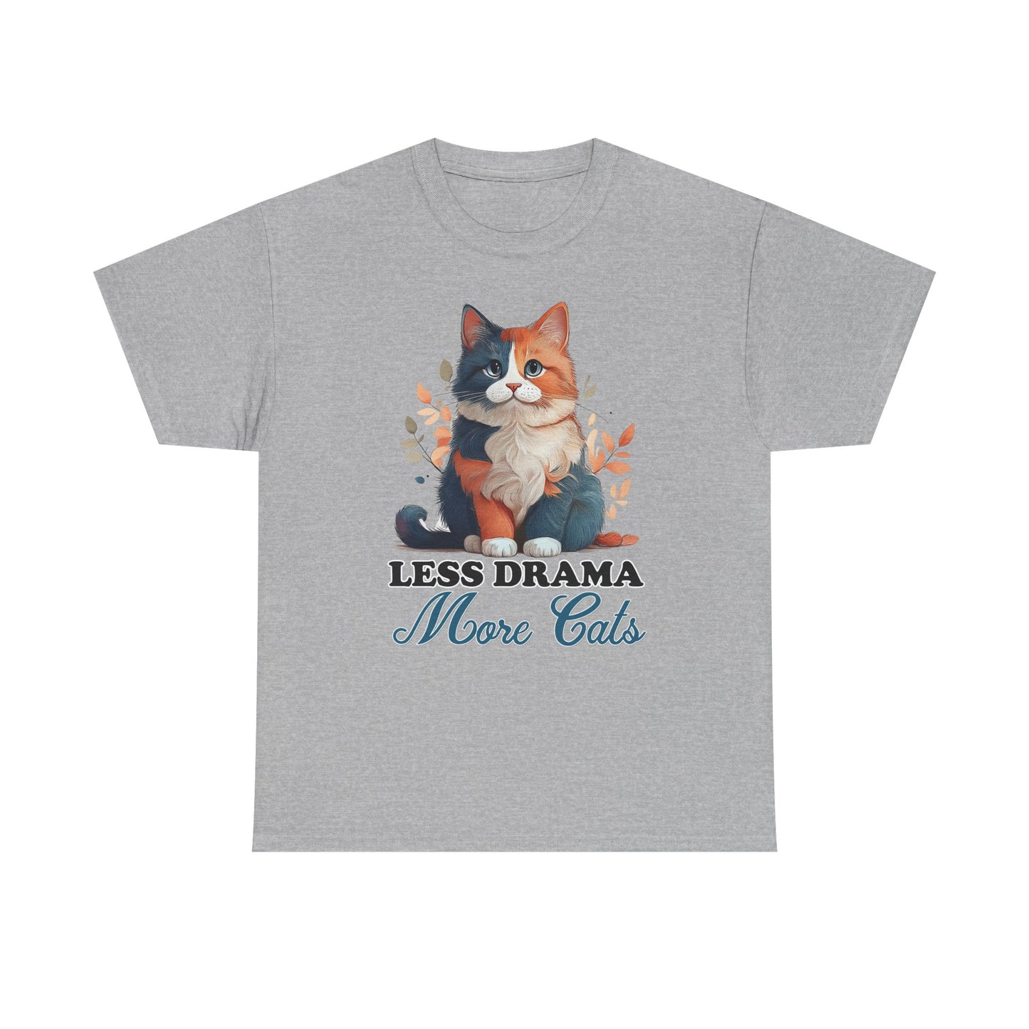 Less Drama, More Cats – Purrfect Peace in Style 🐾✨ - Unisex Cat Lover Tee - Less Drama More Cats, Cute Animal Shirt, Gifts for Cat Owners, Animal Lover Apparel, Funny Pet Tee