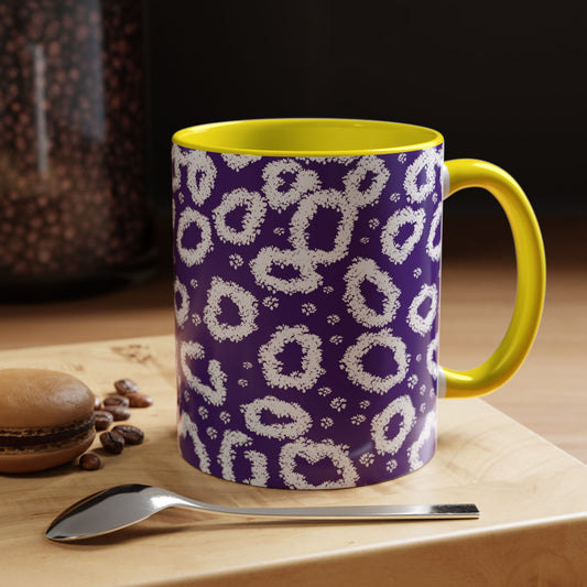Trendy Purple Leopard Print Coffee Mug - 11 & 15oz