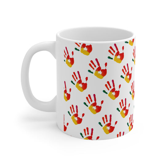 Mug - Colorful Handprints Coffee Cup 11oz/15oz
