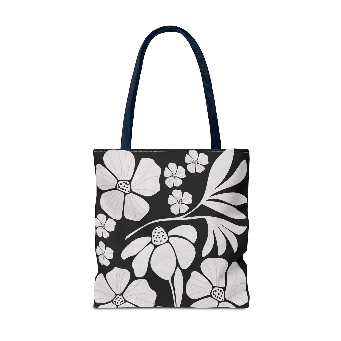 Boho Flowers Tote Bag - Retro Vintage Style